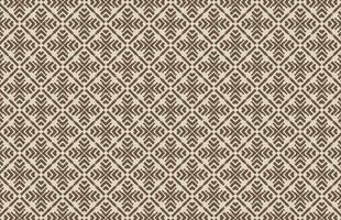 Brown ikat fabric pattern background vector