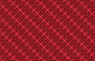 African tribal red fabric pattern vector