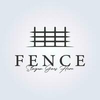 isolated fence logo vector illustration design, minimal fence icon symbol template design