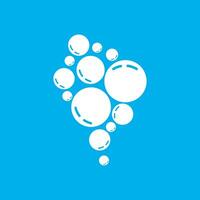 Water bubble icon design template isolated vector image