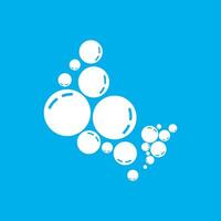 Water bubble icon design template isolated vector image