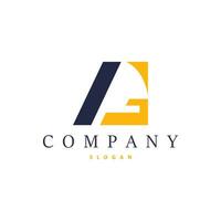 Minimalist GA Letter Logo, AG Logo Modern and Luxury Icon Vector Template Element