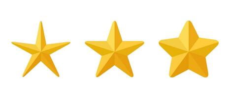 Star icon vector in 3D style. Stars symbol with obtuse corners