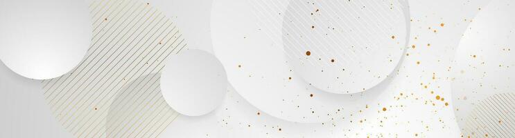Abstract minimal background with circles, lines and dots vector