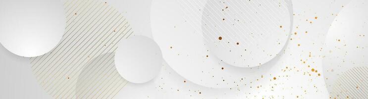 Abstract minimal background with circles, lines and dots vector