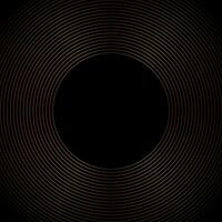 Deluxe golden minimal round lines abstract futuristic tech background vector
