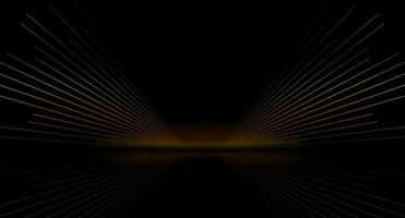 Deluxe golden minimal lines abstract futuristic tech background vector