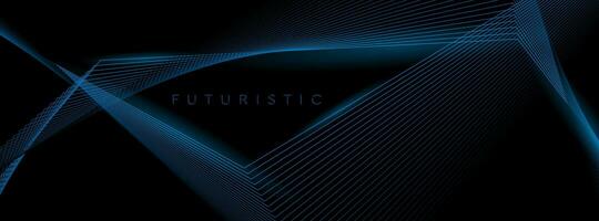 Blue minimal lines abstract futuristic tech background vector