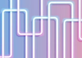 Blue pink pastel neon lines abstract fluorescent background vector