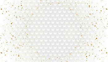 Shiny golden dots and grey white circles abstract background vector