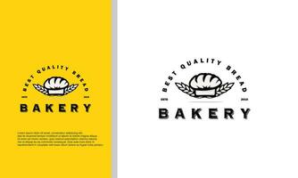 panadería logo. un pan y horneando emblema. Clásico panadería logo. en un ligero antecedentes. vector