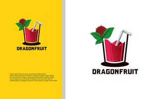 Exotic Cartoon Dragon Fruit logo designs vector, Illustration Dragon Fruit vector