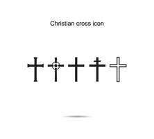 icono de cruz cristiana vector