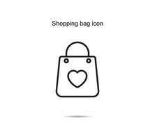 icono de bolsa de compras vector