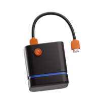 content creator powerbank illustration 3d png