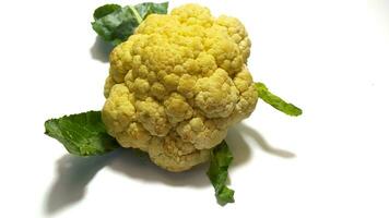 fresh cauliflower front view isolated background photo