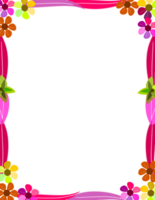 rectángulo flor marco clipart png