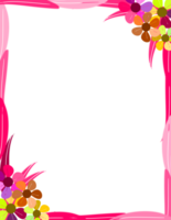 Rectangle flower frame clipart png