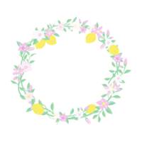 un floral marco en corona forma en antecedentes png