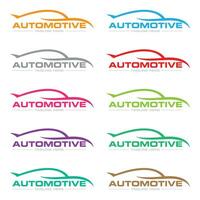 automotor, coche muchos colores vector icono y logo diseño vector modelo en blanco antecedentes