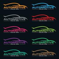 Automotive Many Colors Vector Icon And logo design Vector Template