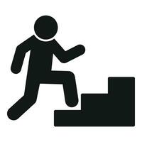 Person exit run icon simple vector. Help fire vector