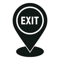 Exit location icon simple vector. People evacuation vector