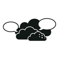 nube mensajería icono sencillo vector. social medios de comunicación vector