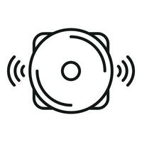 Alarm ringer icon outline vector. Person exit vector