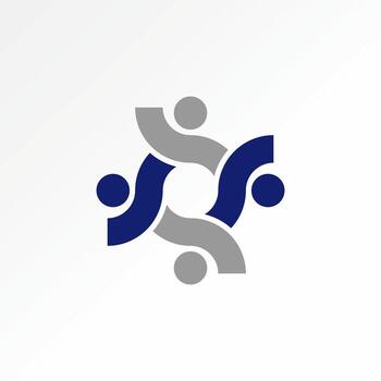 logo diseño gráfico concepto creativo resumen prima vector valores firmar 4 4 inicial s fuente me gusta contento activo humano modelo relacionado a monograma comunidad