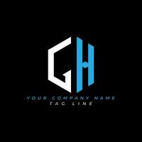 GH letter logo creative design with vector graphic Vector