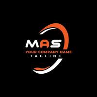 MAS letter logo creative design with vector graphic, MAS simple and modern logo. MAS luxurious alphabet design Pro Vector