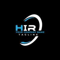 HIR letter logo creative design with vector graphic, HIR simple and modern logo. HIR luxurious alphabet design Pro Vector