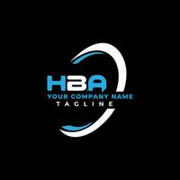 HBA letter logo creative design with vector graphic, HBA simple and modern logo. HBA luxurious alphabet design Pro Vector