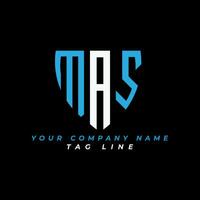 MAS letter logo creative design with vector graphic Pro Vector