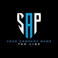 SAP letter logo creative design with vector graphic Pro Vector