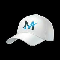 metro logo gorra vector diseño realista ilustración de blanco tapas con blanco detalles aislado