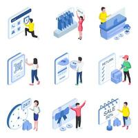 Set of Shopping Flat Illustration vector