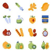 Set of Eatable Flat Icons vector