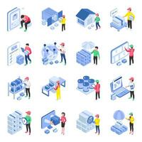 Set of Logistic Flat Illustrations vector