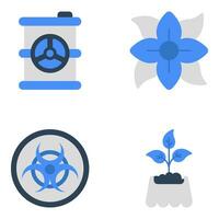 Pack of Nature Flat Icons vector