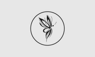 mariposa vector logo icono minimalista diseño