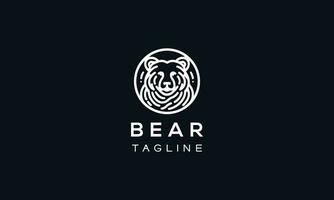 oso logo vector icono diseño