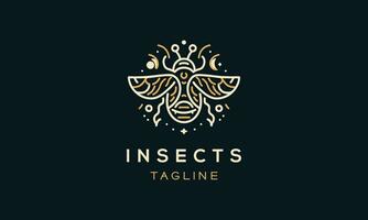 Insects vector logo icon design minimalistic