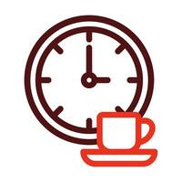 Coffee Break Vector Thick Line Two Color Icons For Personal And Commercial Use.