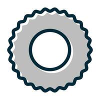 Circular Saw Vector Thick Line Filled Dark Colors Icons For Personal And Commercial Use.