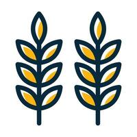 Wheat Vector Thick Line Filled Dark Colors Icons For Personal And Commercial Use.