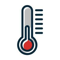 Temperature Vector Thick Line Filled Dark Colors Icons For Personal And Commercial Use.