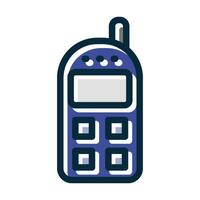 Cellular Phone Vector Thick Line Filled Dark Colors Icons For Personal And Commercial Use.