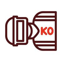 Knocked Out Vector Thick Line Two Color Icons For Personal And Commercial Use.